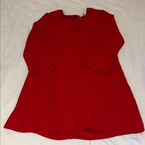 Vibrant Red Sleeve Dress